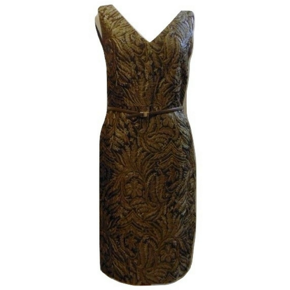 Max Mara classic v neck sleeveless dress Sz 4 I 38